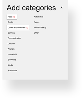 add categories admin panel popup window
