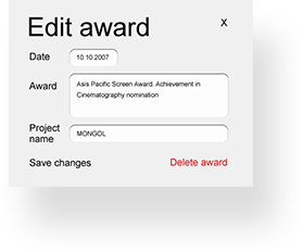 window with edit award options