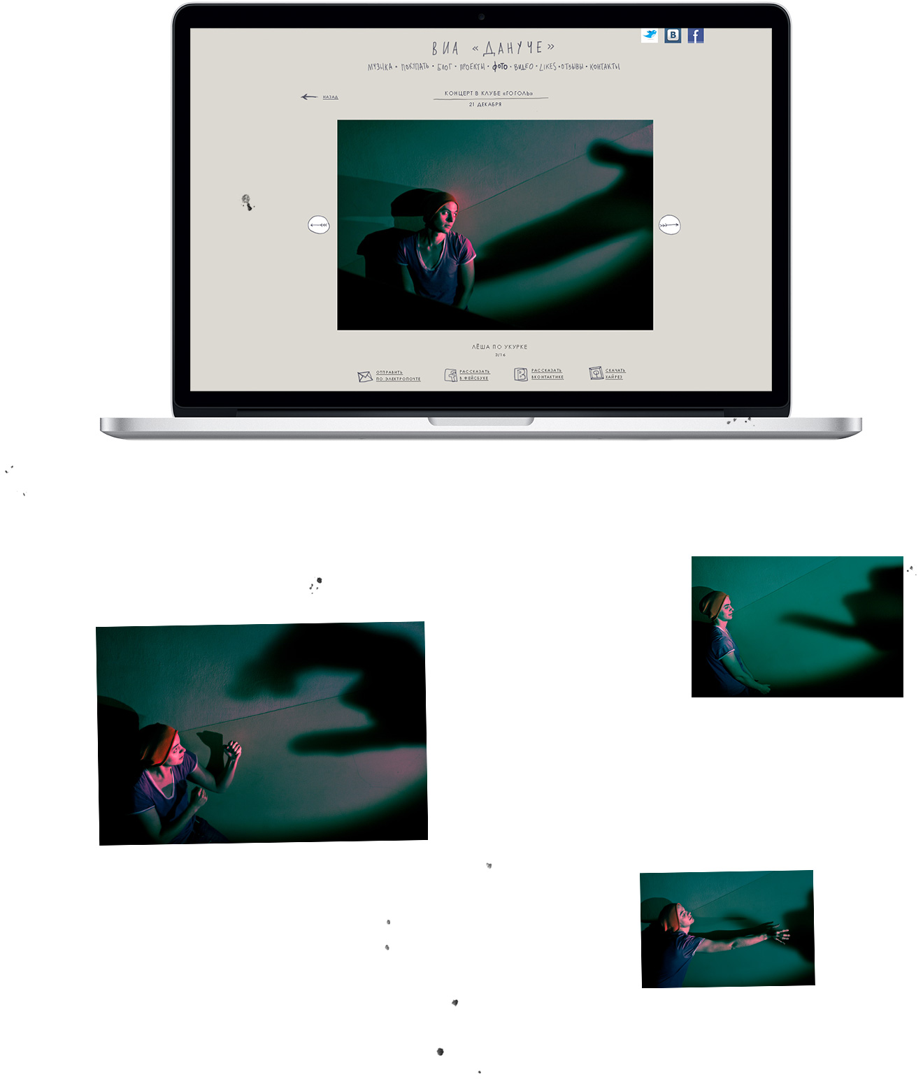 macbook with a photos section opened on it