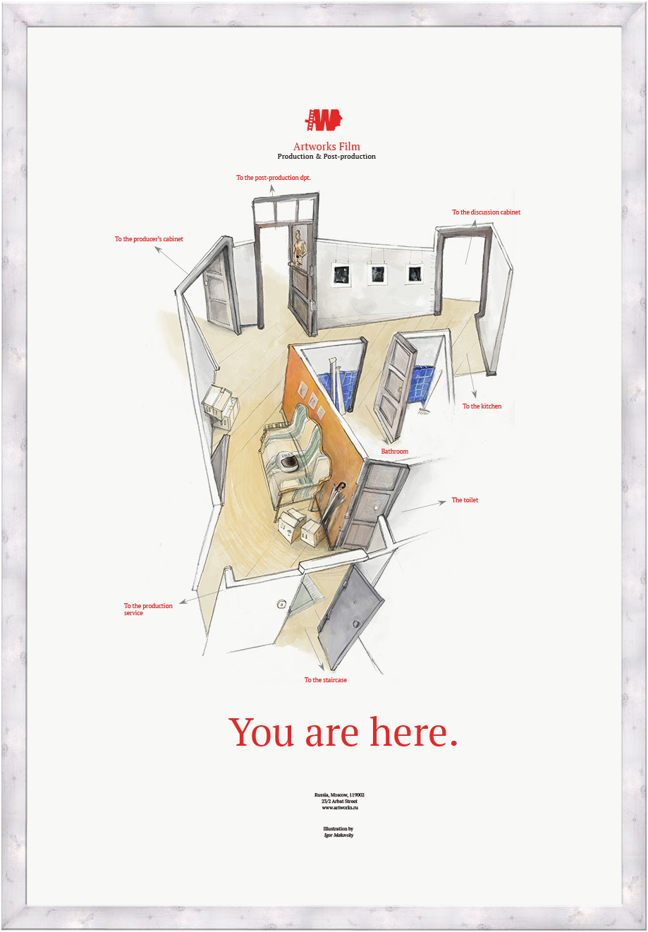 artworks poster with apartment map