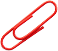 a fancy red paperclip